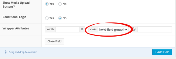 ACF WYSIWYG Class Input